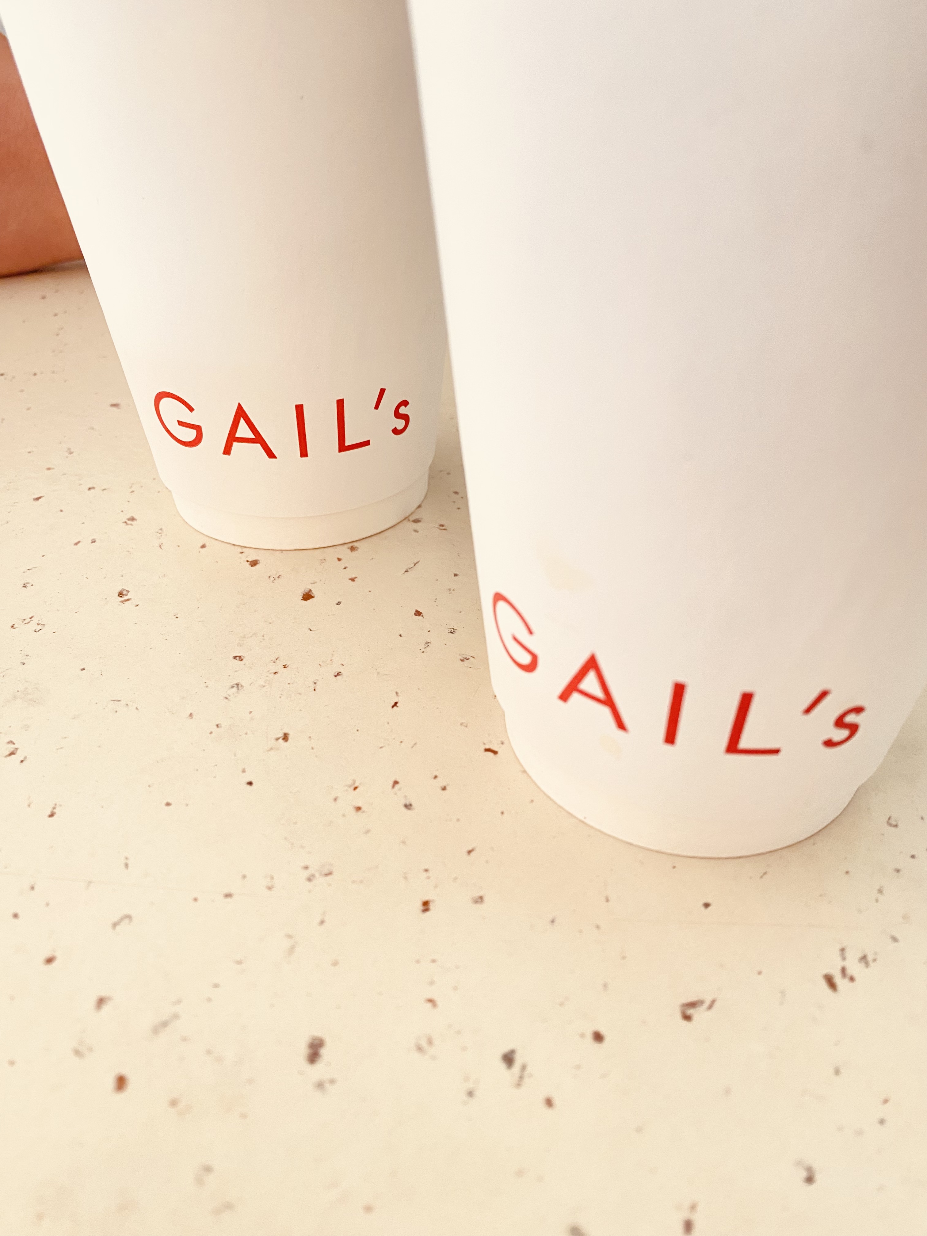 Gail's coffee cups